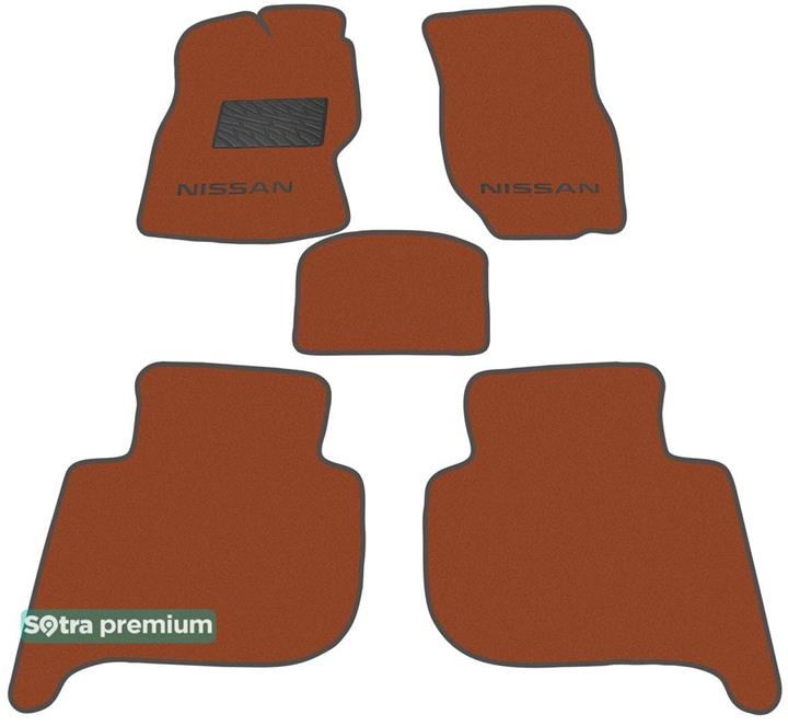 Sotra 00352-CH-TERRA Interior mats Sotra two-layer terracotta for Nissan Terrano ii / mistral (1993-2006), set 00352CHTERRA
