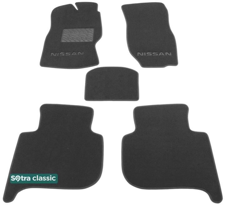 Sotra 00352-GD-BLACK Interior mats Sotra two-layer black for Nissan Terrano ii / mistral (1993-2006), set 00352GDBLACK