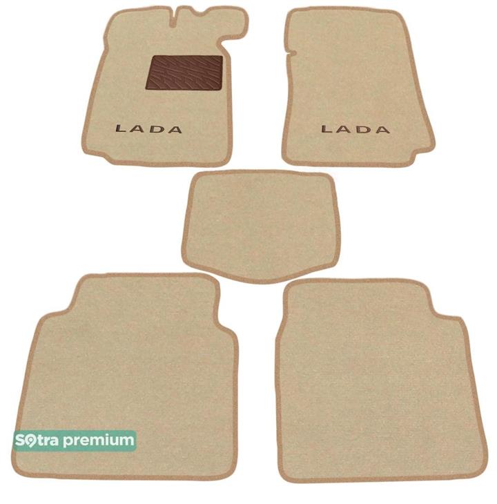 Sotra 00388-CH-BEIGE Interior mats Sotra two-layer beige for VAZ (Lada) 2101 / 2107 (1970-2012), set 00388CHBEIGE