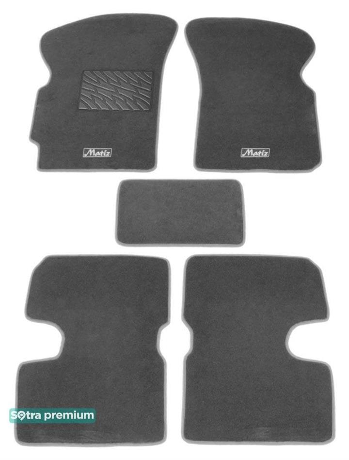 Sotra 00456-CH-GREY Interior mats Sotra two-layer gray for Daewoo Matiz (1998-2008), set 00456CHGREY