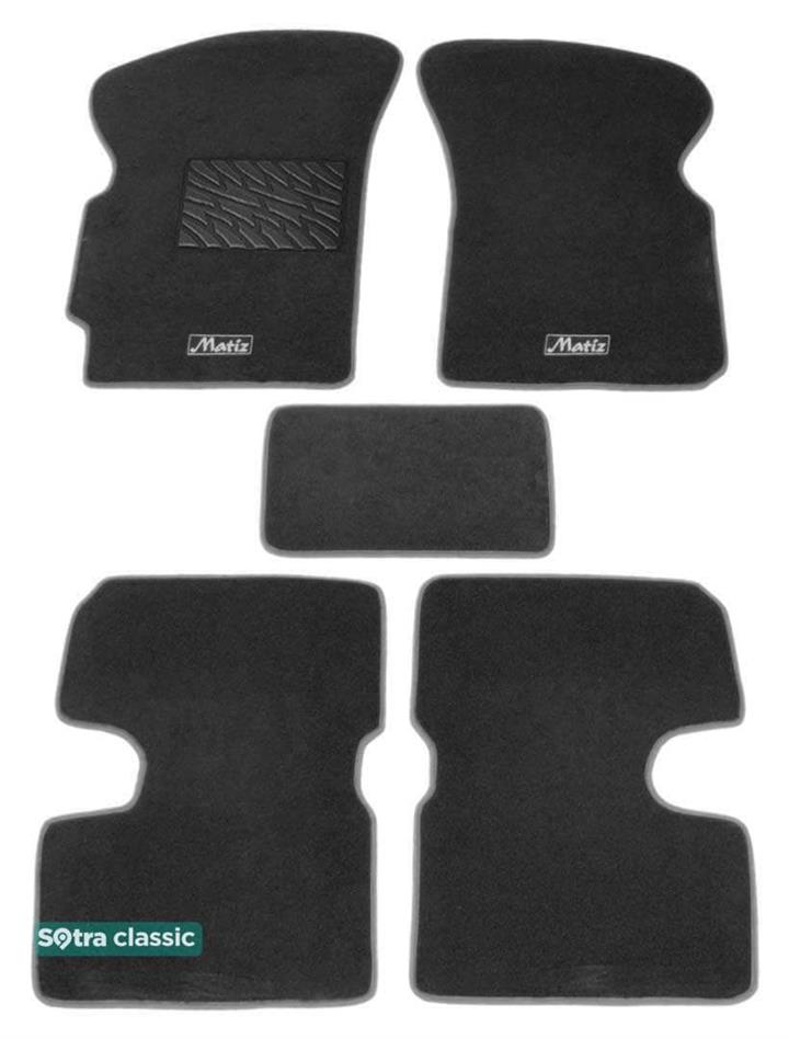 Sotra 00456-GD-GREY Interior mats Sotra two-layer gray for Daewoo Matiz (1998-2008), set 00456GDGREY
