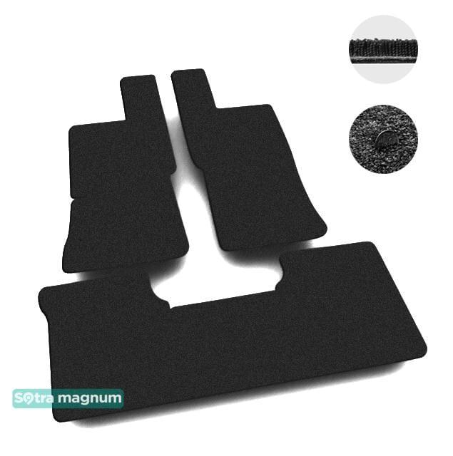 Sotra 00477-MG15-BLACK Interior mats Sotra two-layer black for Mercedes G-class (1979-1992), set 00477MG15BLACK