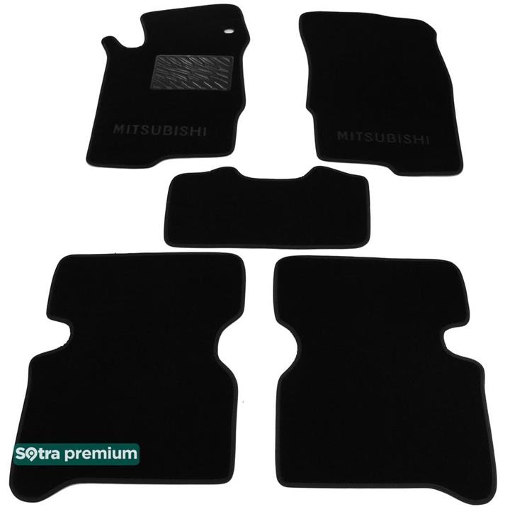 Sotra 00505-CH-BLACK Interior mats Sotra two-layer black for Mitsubishi Galant (1996-2003), set 00505CHBLACK
