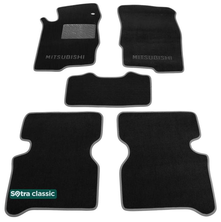 Sotra 00505-GD-BLACK Interior mats Sotra two-layer black for Mitsubishi Galant (1996-2003), set 00505GDBLACK