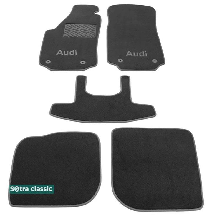 Sotra 00511-GD-GREY Interior mats Sotra two-layer gray for Audi A6 (1995-1997), set 00511GDGREY