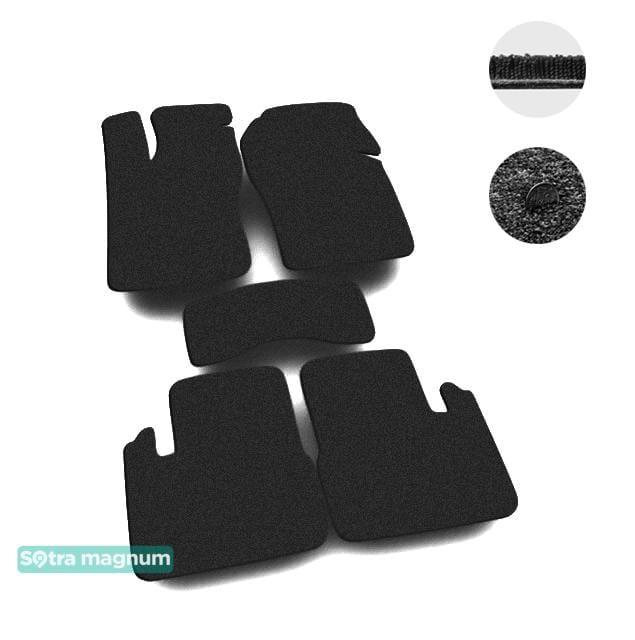 Sotra 00512-MG15-BLACK Interior mats Sotra two-layer black for Opel Vectra a (1988-1995), set 00512MG15BLACK