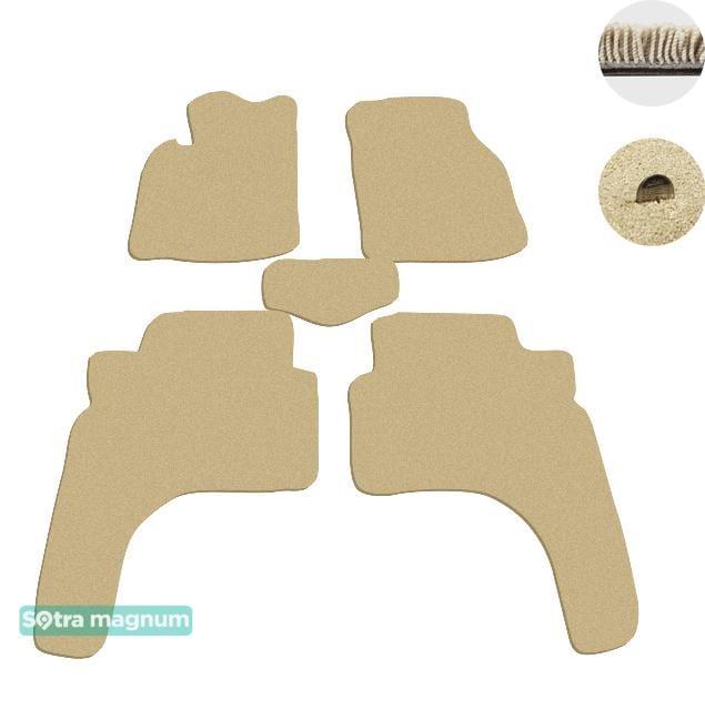 Sotra 00531-MG20-BEIGE Interior mats Sotra two-layer beige for Mitsubishi Pajero sport (1996-2008), set 00531MG20BEIGE
