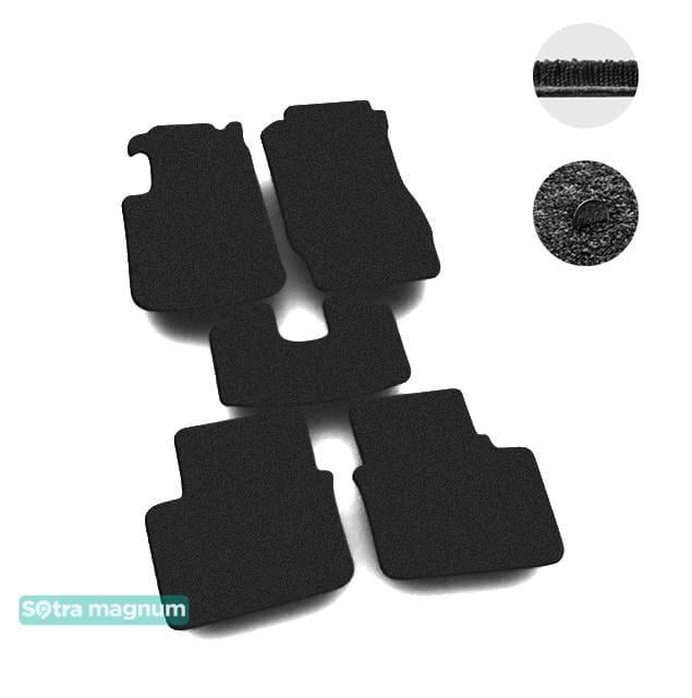 Sotra 00569-MG15-BLACK Interior mats Sotra two-layer black for Rover 75 (1998-2003), set 00569MG15BLACK
