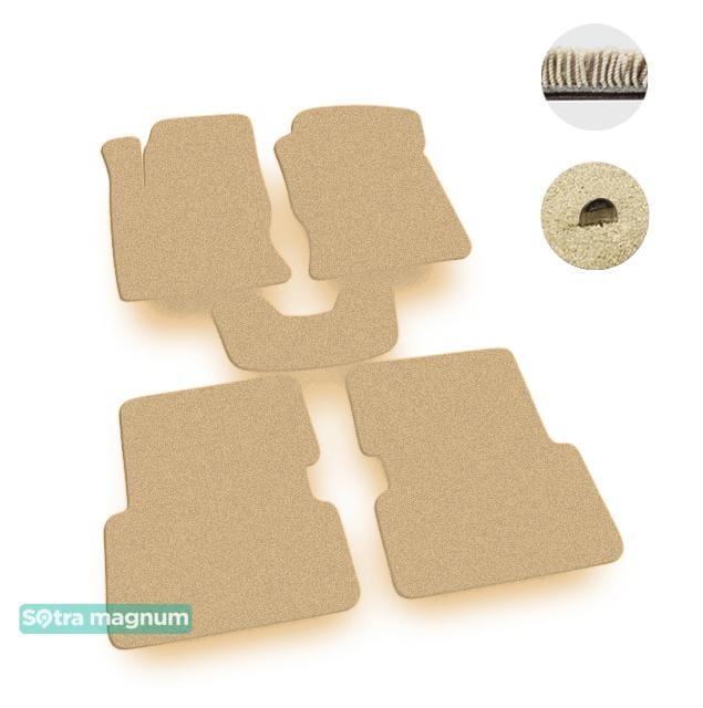 Sotra 00574-MG20-BEIGE Interior mats Sotra two-layer beige for Ford Focus (1998-2005), set 00574MG20BEIGE