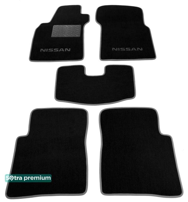 Sotra 00594-CH-BLACK Interior mats Sotra two-layer black for Nissan Maxima qx / cefiro (2000-2004), set 00594CHBLACK
