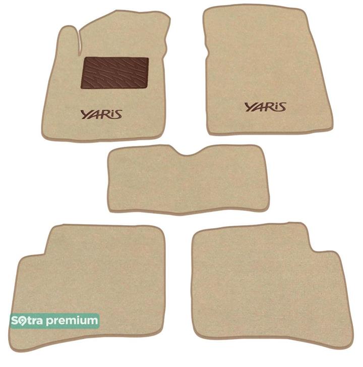 Sotra 00617-CH-BEIGE Interior mats Sotra two-layer beige for Toyota Yaris (1999-2005), set 00617CHBEIGE