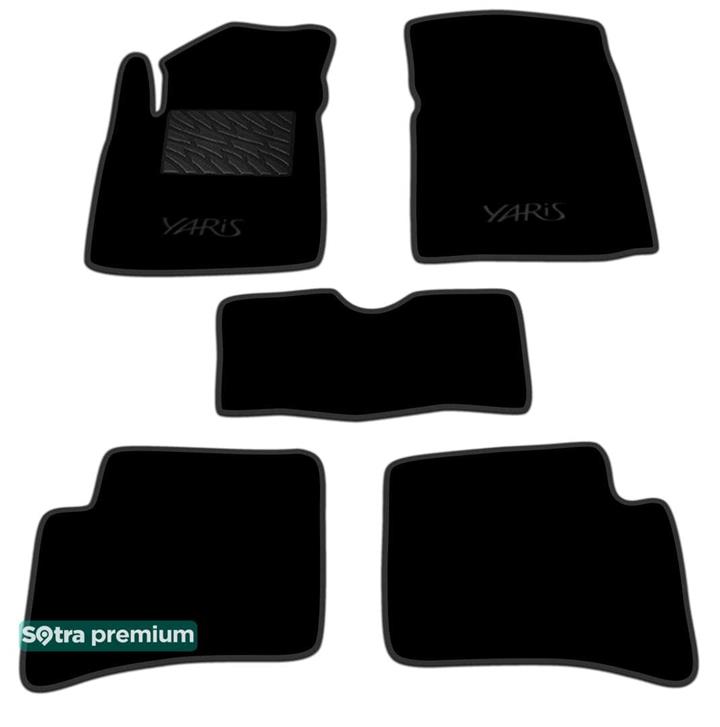 Sotra 00617-CH-BLACK Interior mats Sotra two-layer black for Toyota Yaris (1999-2005), set 00617CHBLACK