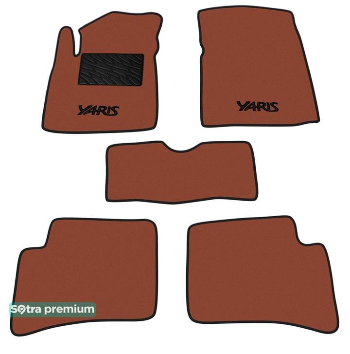 Sotra 00617-CH-TERRA Interior mats Sotra two-layer terracotta for Toyota Yaris (1999-2005), set 00617CHTERRA