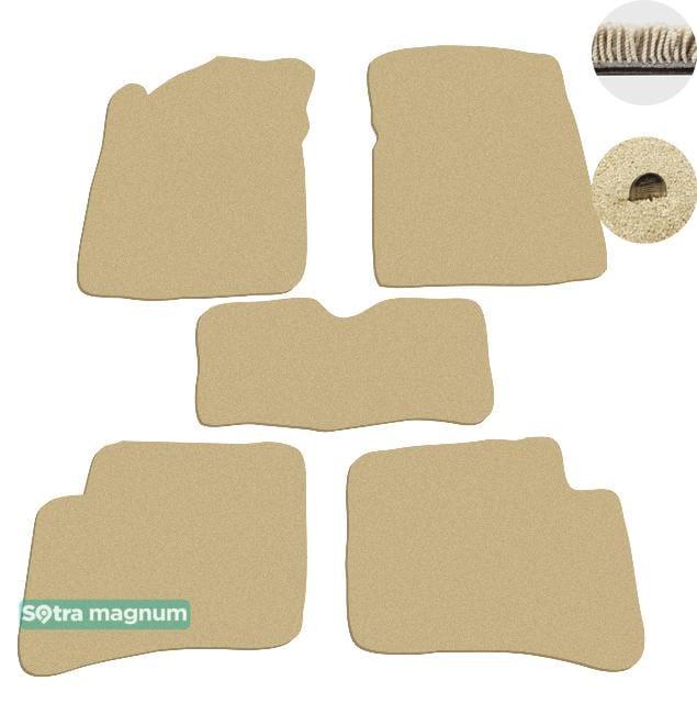 Sotra 00617-MG20-BEIGE Interior mats Sotra two-layer beige for Toyota Yaris (1999-2005), set 00617MG20BEIGE