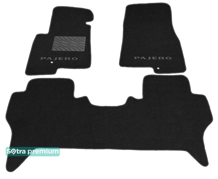 Sotra 00627-CH-BLACK Interior mats Sotra two-layer black for Mitsubishi Pajero (1999-2006), set 00627CHBLACK