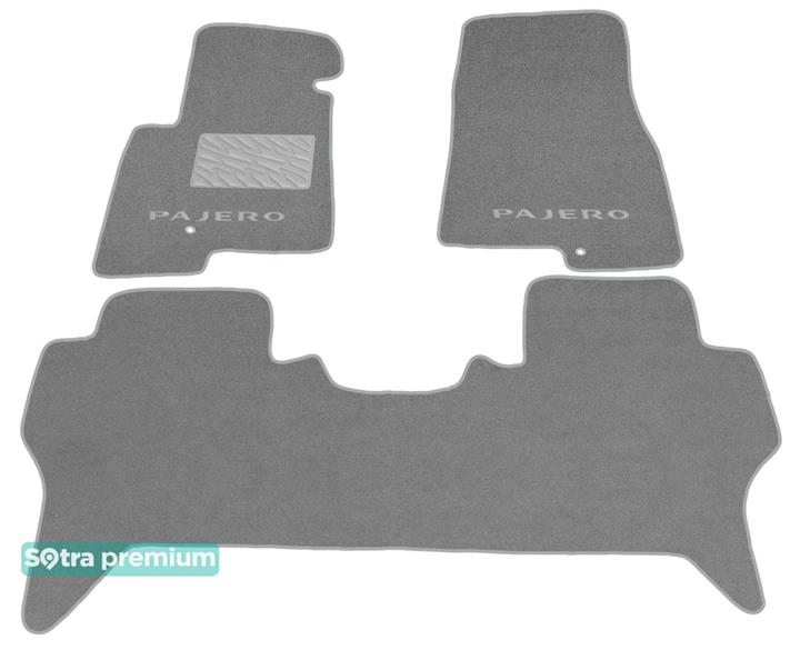 Sotra 00627-CH-GREY Interior mats Sotra two-layer gray for Mitsubishi Pajero (1999-2006), set 00627CHGREY
