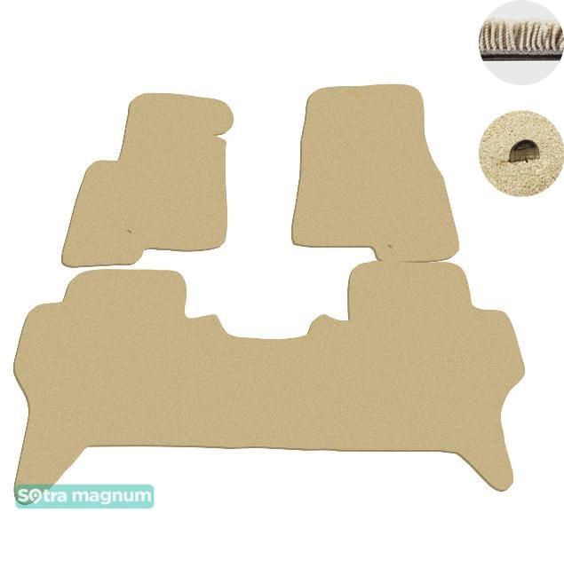 Sotra 00627-MG20-BEIGE Interior mats Sotra two-layer beige for Mitsubishi Pajero (1999-2006), set 00627MG20BEIGE