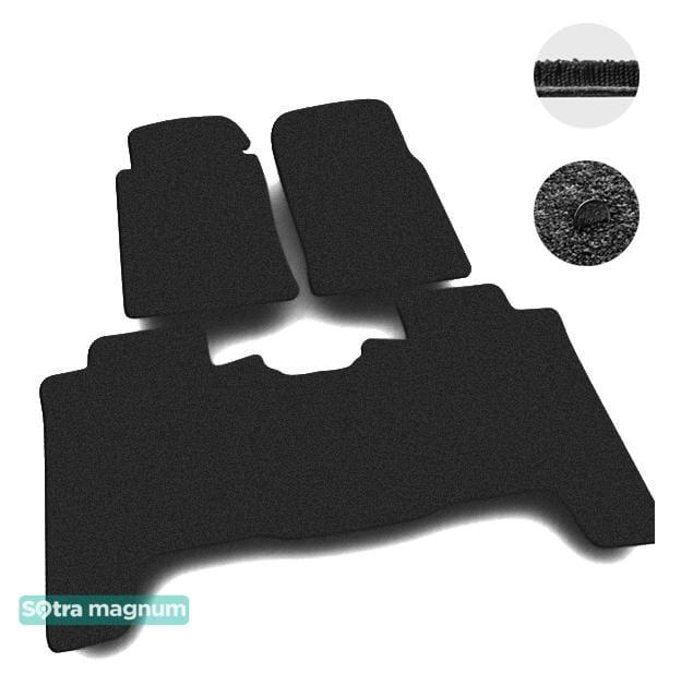 Sotra 00635-MG15-BLACK Interior mats Sotra two-layer black for Mitsubishi Pajero (1991-1999), set 00635MG15BLACK