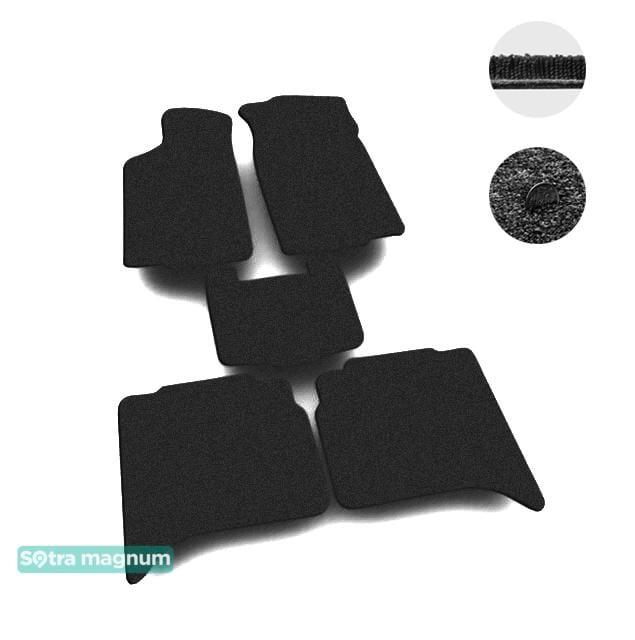 Sotra 00652-MG15-BLACK Interior mats Sotra two-layer black for Opel Monterey (1996-2002), set 00652MG15BLACK