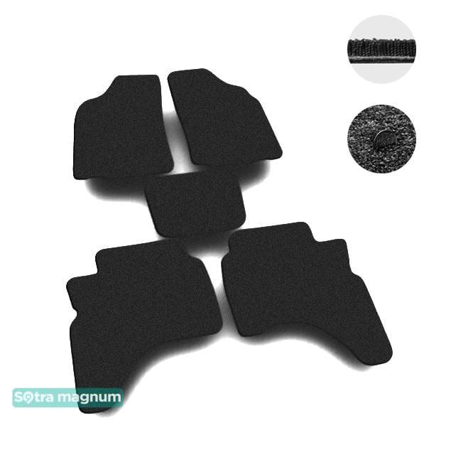 Sotra 00656-MG15-BLACK Interior mats Sotra two-layer black for Mitsubishi L200 (1996-2005), set 00656MG15BLACK