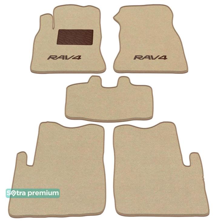 Sotra 00683-CH-BEIGE Interior mats Sotra two-layer beige for Toyota Rav4 (2000-2004), set 00683CHBEIGE