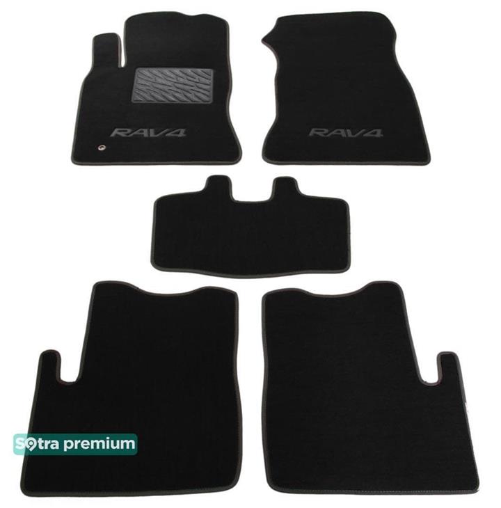 Sotra 00683-CH-BLACK Interior mats Sotra two-layer black for Toyota Rav4 (2000-2004), set 00683CHBLACK