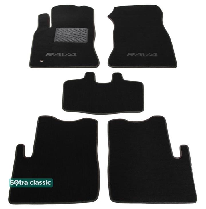 Sotra 00683-GD-BLACK Interior mats Sotra two-layer black for Toyota Rav4 (2000-2004), set 00683GDBLACK