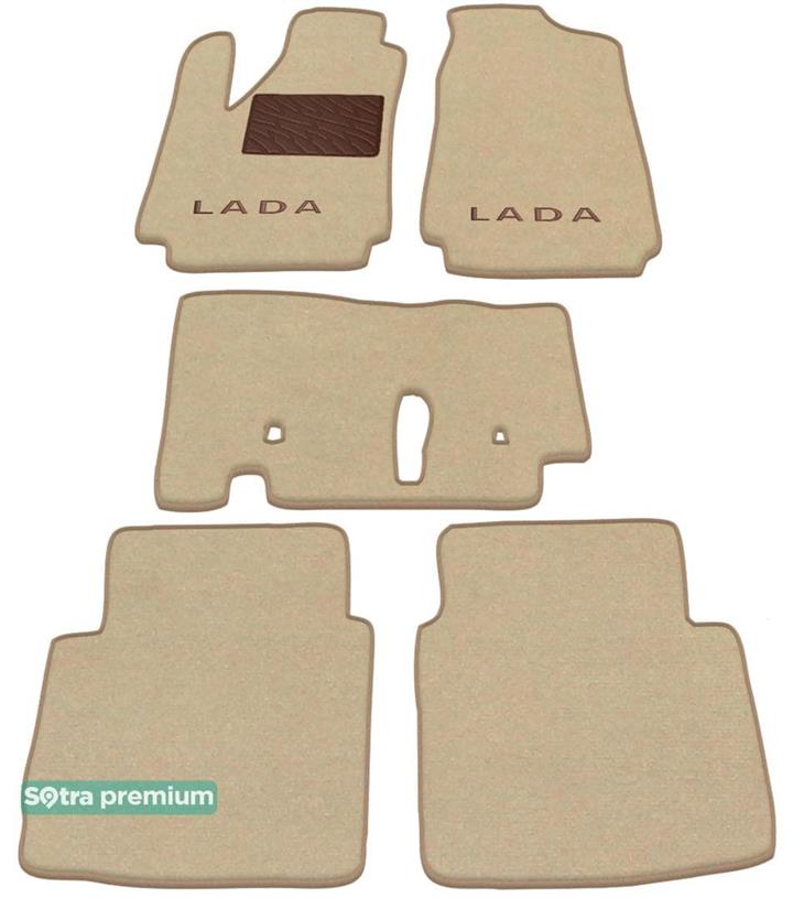 Sotra 00687-CH-BEIGE Interior mats Sotra two-layer beige for VAZ (Lada) 2121 niva (1977-), set 00687CHBEIGE