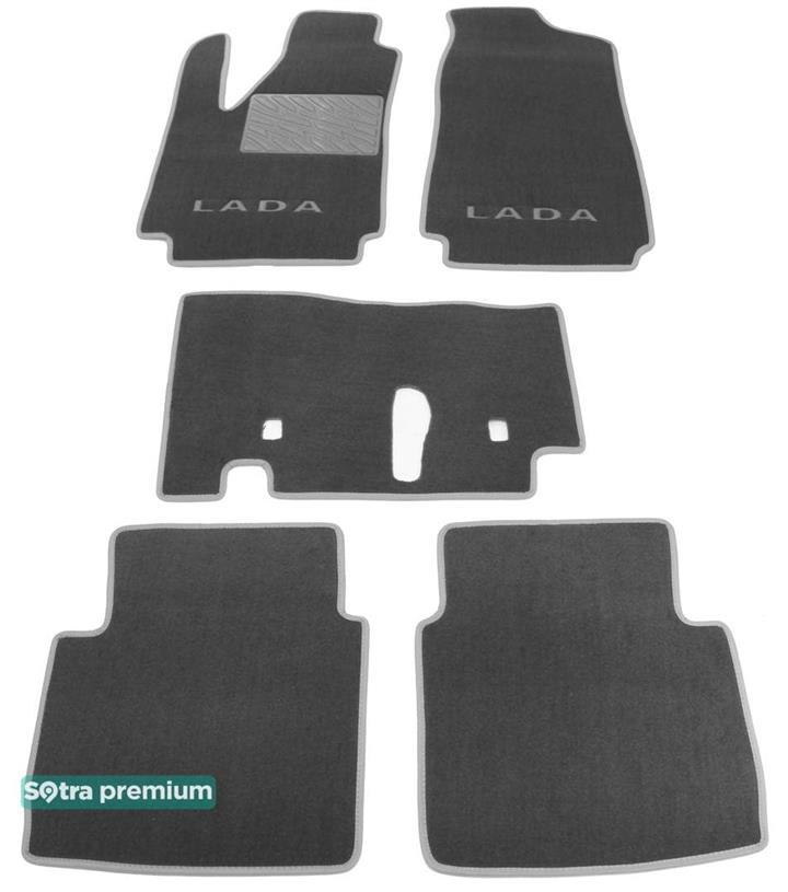 Sotra 00687-CH-GREY Interior mats Sotra two-layer gray for VAZ (Lada) 2121 niva (1977-), set 00687CHGREY