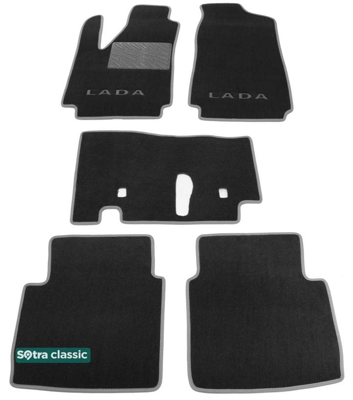 Sotra 00687-GD-GREY Interior mats Sotra two-layer gray for VAZ (Lada) 2121 niva (1977-), set 00687GDGREY