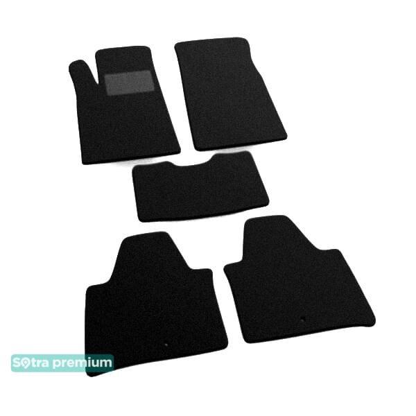 Sotra 00689-CH-BLACK Interior mats Sotra two-layer black for Peugeot 607 (2000-2010), set 00689CHBLACK