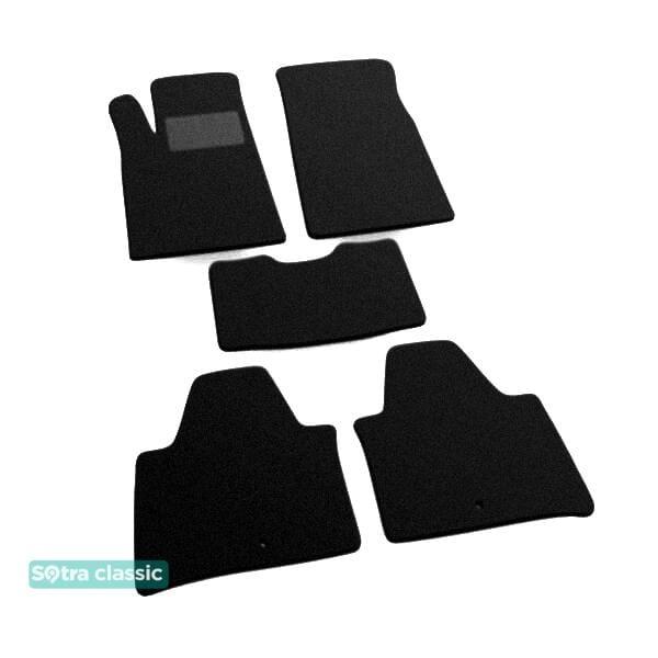 Sotra 00689-GD-BLACK Interior mats Sotra two-layer black for Peugeot 607 (2000-2010), set 00689GDBLACK