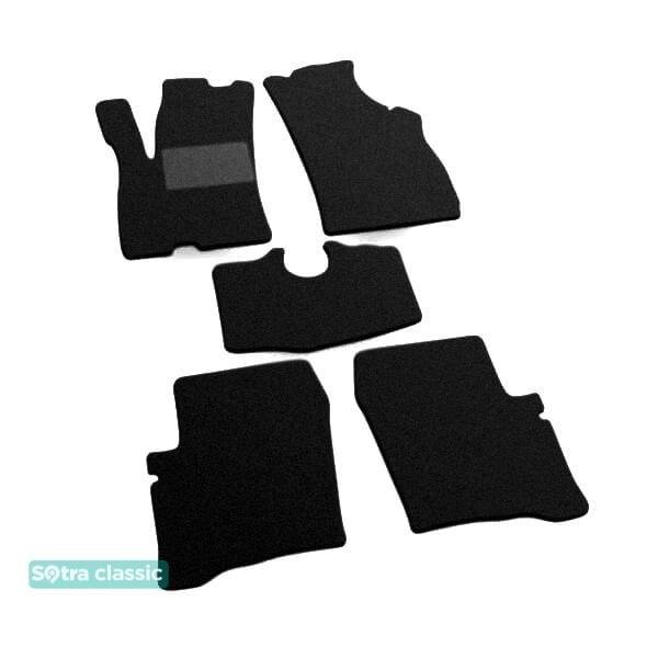 Sotra 00693-GD-BLACK Interior mats Sotra two-layer black for Hyundai Atos (1997-2007), set 00693GDBLACK