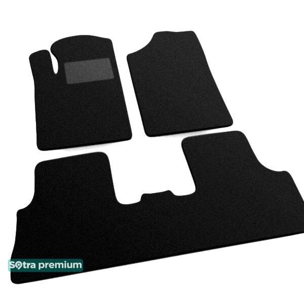 Sotra 00702-CH-BLACK Interior mats Sotra two-layer black for Peugeot Partner (1997-2008), set 00702CHBLACK
