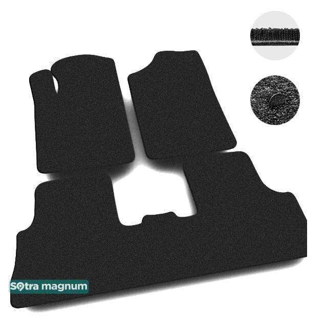 Sotra 00702-MG15-BLACK Interior mats Sotra two-layer black for Peugeot Partner (1997-2008), set 00702MG15BLACK