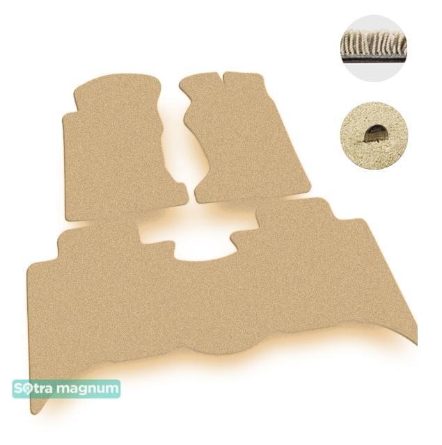 Sotra 00707-MG20-BEIGE Interior mats Sotra two-layer beige for Opel Frontera b (1999-2004), set 00707MG20BEIGE