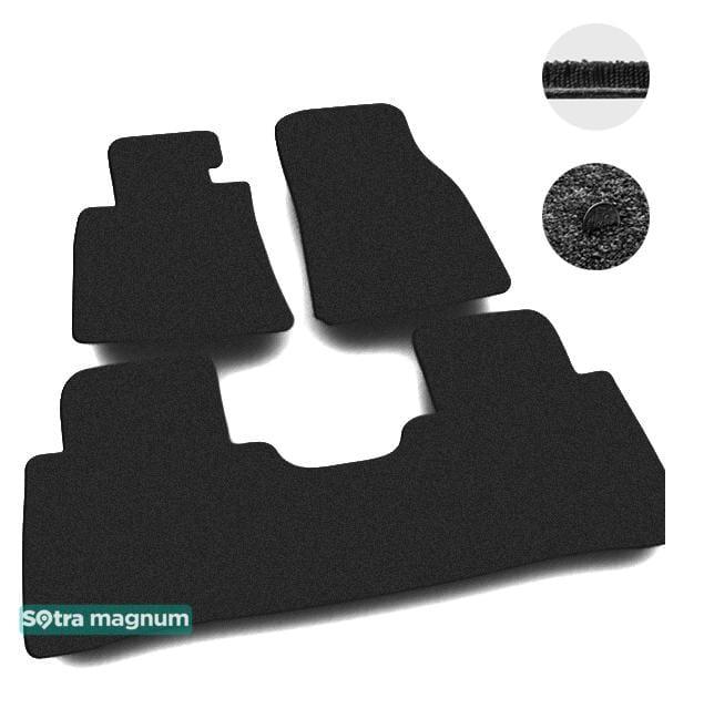 Sotra 00708-MG15-BLACK Interior mats Sotra two-layer black for Mitsubishi Pajero (1999-2006), set 00708MG15BLACK