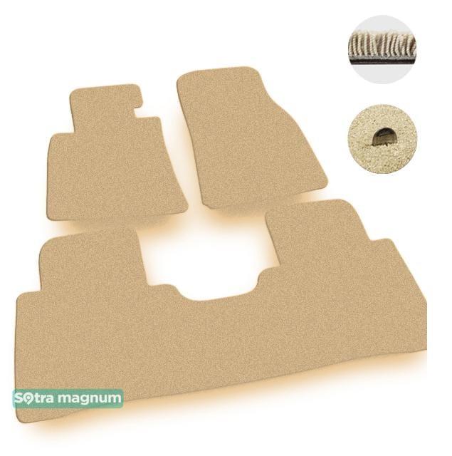 Sotra 00708-MG20-BEIGE Interior mats Sotra two-layer beige for Mitsubishi Pajero (1999-2006), set 00708MG20BEIGE