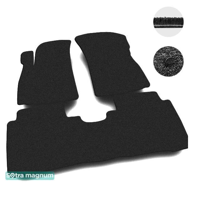 Sotra 00728-MG15-BLACK Interior mats Sotra two-layer black for Hyundai Santa fe (2000-2006), set 00728MG15BLACK