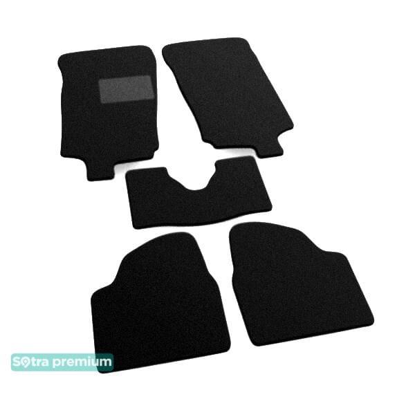 Sotra 00732-CH-BLACK Interior mats Sotra two-layer black for Opel Corsa c (2000-2006), set 00732CHBLACK
