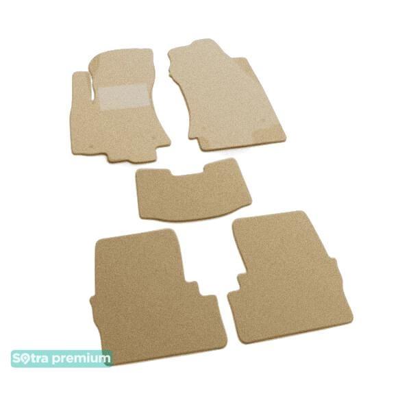 Sotra 00745-CH-BEIGE Interior mats Sotra two-layer beige for Opel Zafira a (1999-2005), set 00745CHBEIGE