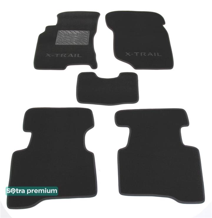 Sotra 00750-CH-GREY Interior mats Sotra two-layer gray for Nissan X-trail (2001-2007), set 00750CHGREY
