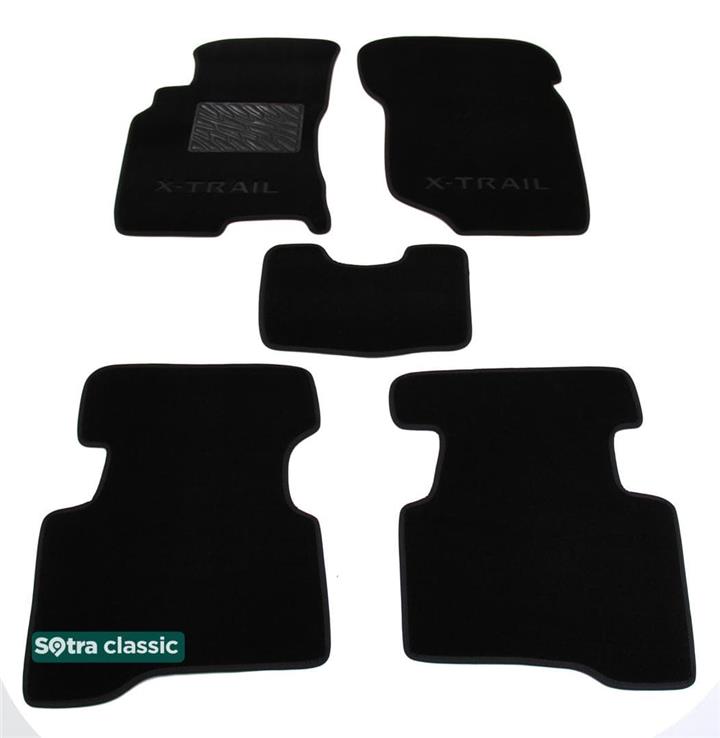Sotra 00750-GD-BLACK Interior mats Sotra two-layer black for Nissan X-trail (2001-2007), set 00750GDBLACK