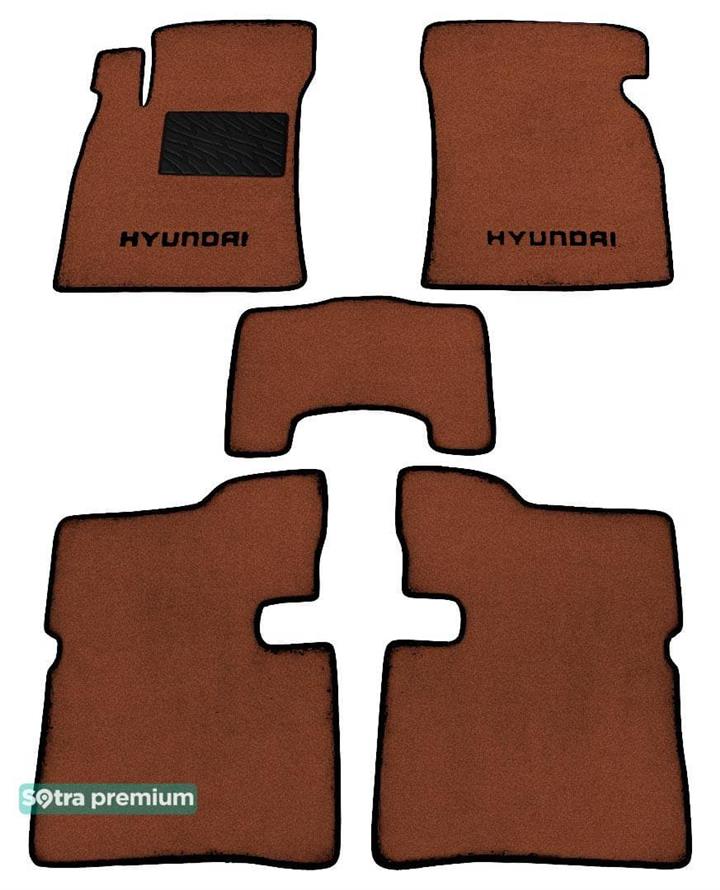 Sotra 00754-CH-TERRA Interior mats Sotra two-layer terracotta for Hyundai Sonata (2001-2005), set 00754CHTERRA