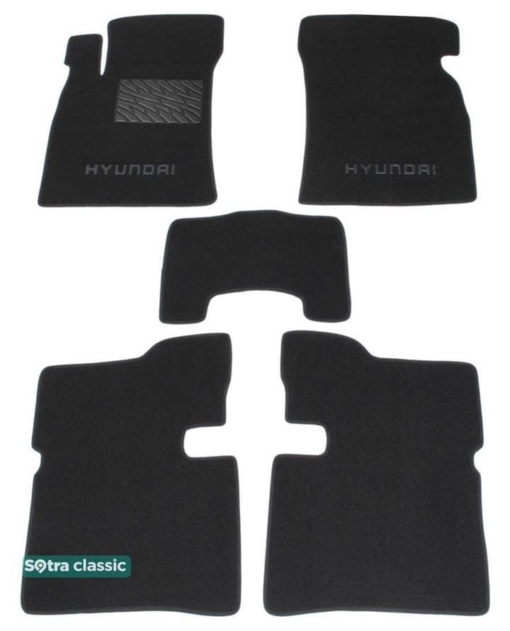 Sotra 00754-GD-GREY Interior mats Sotra two-layer gray for Hyundai Sonata (2001-2005), set 00754GDGREY