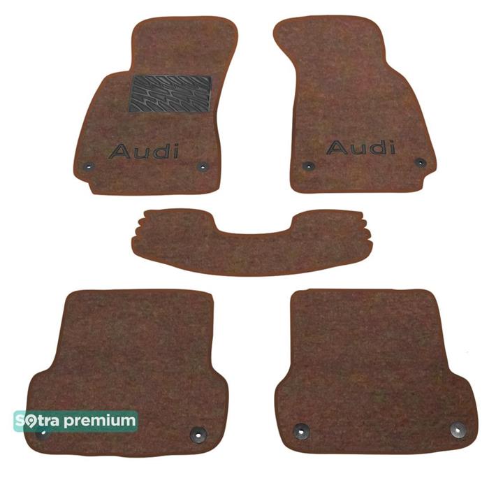 Sotra 00768-CH-CHOCO Interior mats Sotra two-layer brown for Audi A4 (2000-2004), set 00768CHCHOCO