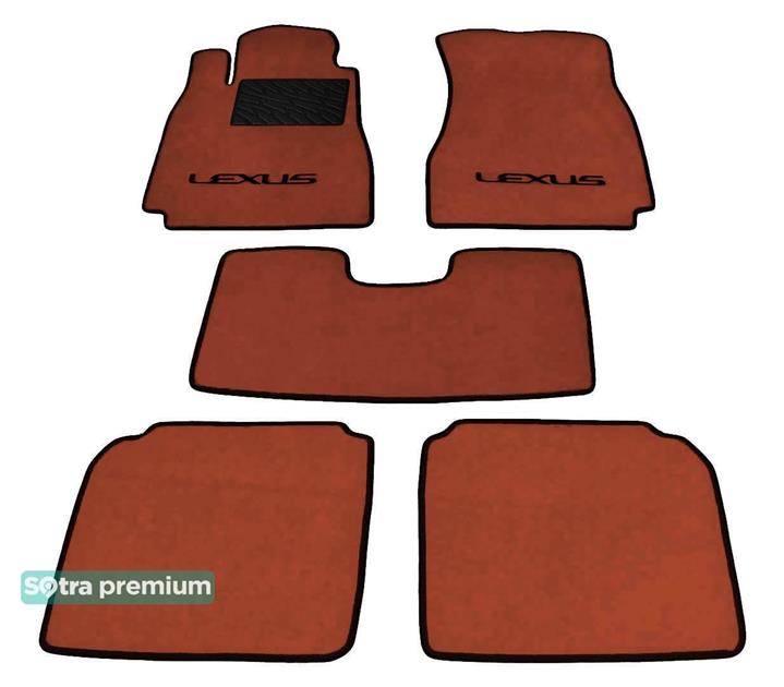 Sotra 00793-CH-TERRA Interior mats Sotra two-layer terracotta for Lexus Ls (2000-2007), set 00793CHTERRA