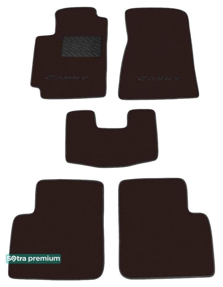 Sotra 00827-CH-CHOCO Interior mats Sotra two-layer brown for Toyota Camry (2002-2006), set 00827CHCHOCO
