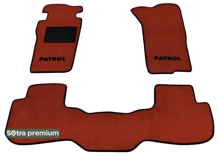 Sotra 00838-CH-TERRA Interior mats Sotra two-layer terracotta for Nissan Patrol (1990-1997), set 00838CHTERRA