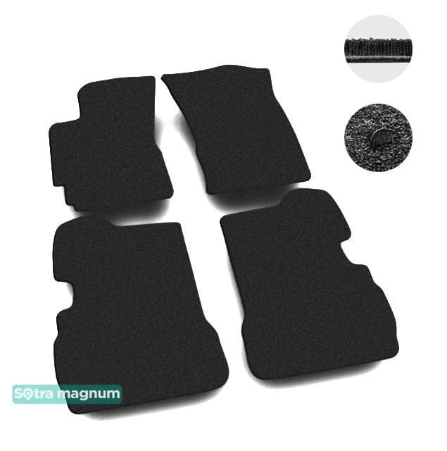 Sotra 00840-MG15-BLACK Interior mats Sotra two-layer black for Hyundai Elantra (1991-1995), set 00840MG15BLACK